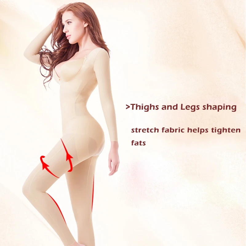 spanx shorts Women Full Body Shapewear Bodysuit Seamless Slimming Long Bodysuit Underwear Tummy Compression Shaper Weight Loss Corrective best shapewear for tummy and waist