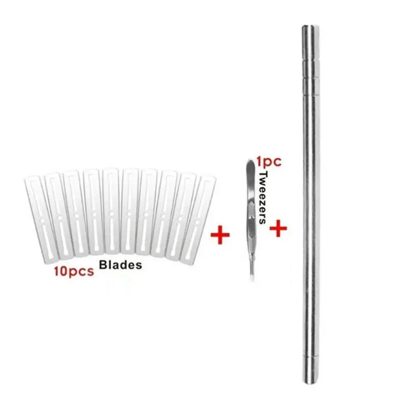 Hair Tattoo Trim Styling Engraving Pen Face Eyebrow Beard Shaping Scissors Razor