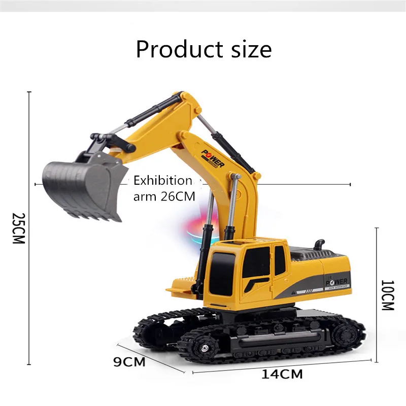Радиоуправляемый грузовик 1/24 2,4 ГГц экскаватор на дистанционном управлении, инженерный светильник, имитационный звуковой экскаватор, игрушка для детей, рождественский подарок