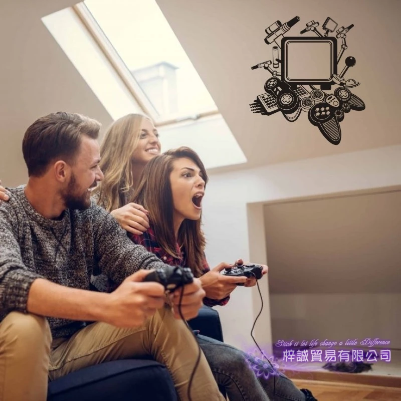 Наклейка с рукояткой для игровой комнаты геймерская наклейка Gamer виниловые