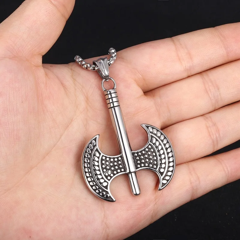 Мужские кулоны с топором из нержавеющей стали колье кулоном в стиле викингов