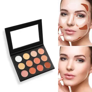 

MISS DOOZY Trimming Cream Tray 12 Colors Acne Marks Black Circles Concealer Repair Disk Silhouette Nasal Shadow Palette TSLM1