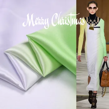 

Summer New 16momme 140cm Wide Gradient Digital Printing Crepe Satin Plain Brand Fabric for Diy Sewing Women Dress Free Shipping