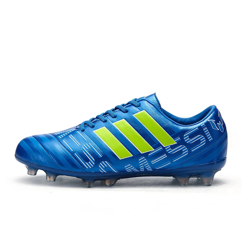 Оригинальные мужские футбольные бутсы тренировочные длинные шипы Детские Phantom Sneaker Sport AG FG Nemeziz Ace 16,3 великолепные футбольные туфли - Цвет: Синий