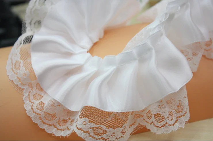 30Yards Mesh Pleated Lace Trim DIY Apparel Sewing Fabric White Ruffles Ribbons Handmade Crafts Supplies Tape | Дом и сад