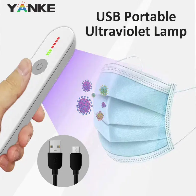 Лампа для дезинфекции UVC бытовая УФ-стерилизатор USB портативная - Цена: 