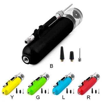 

Football Soccer Ball Pump Manual Portable Air Pump Inflator Hose Holder Hand Needles Small Nozzle Basketball