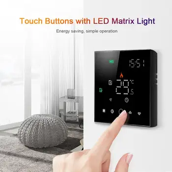 

BHT-003-GALW 95-240V Wifi Smart Warm Floor Temperature Controller Voice Control Electric Heating Wall Thermostat