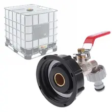 IBC бак адаптер бак дренажный адаптер S60X6 к латунный садовый кран с 1/" шланг фитинг мазута вода