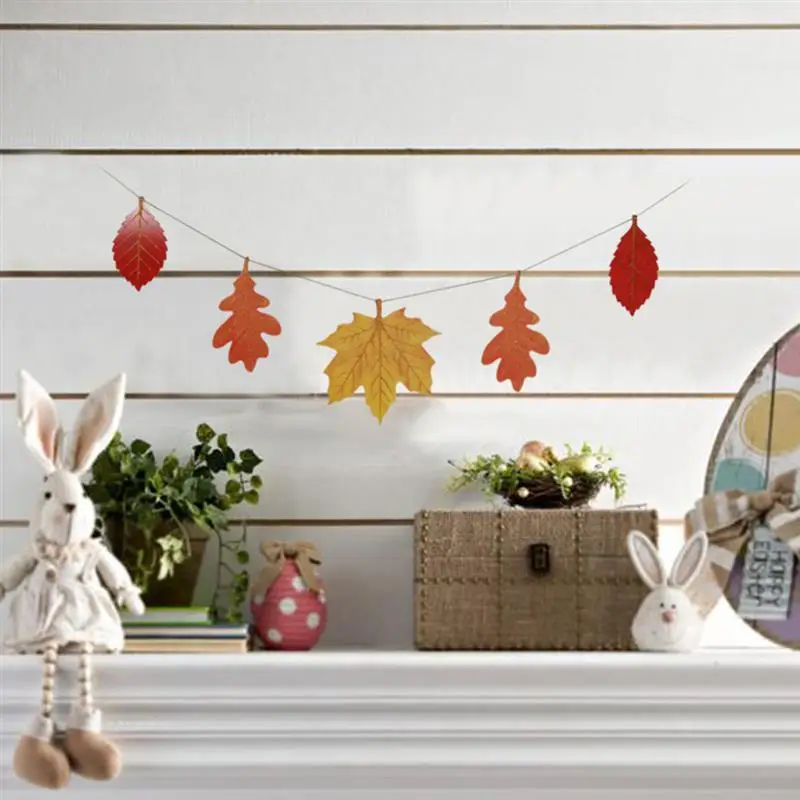 

3PCS 5.91ft Thanksgiving Banner Maple Leaves Hanging Banner Party Banner Thanksgiving Accessories