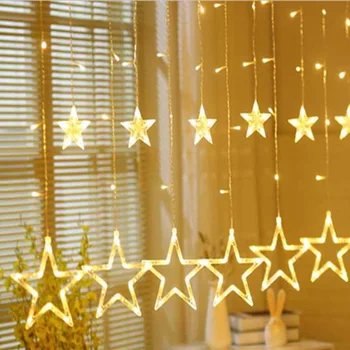 

Newly LED Stars String Lights Rechargeable Battery Home Window Curtain Wedding Festival Decoration Lamp XSD88