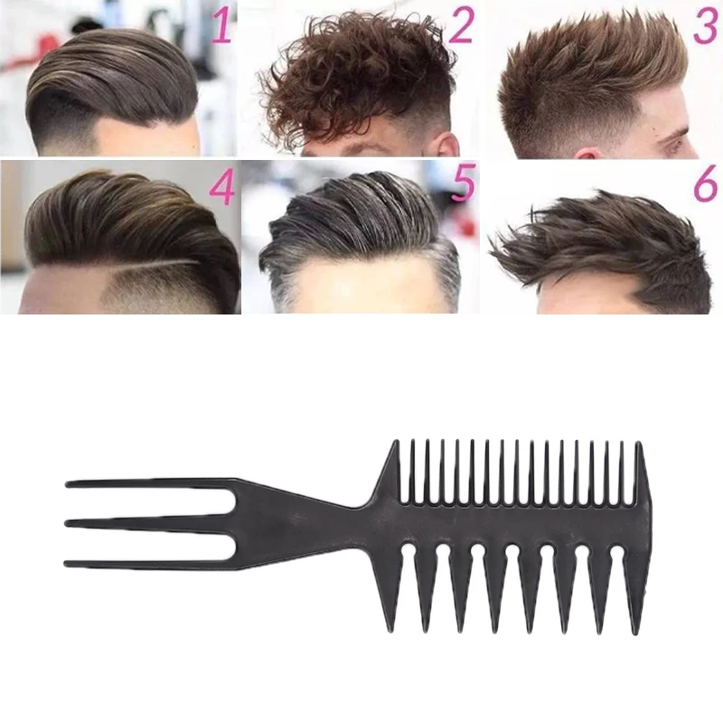 

Professional Hair styling Tool Double Side Tooth Combs Barber Hair Dyeing Cutting Coloring Brush Fish Bone Shape Hair Brush Man