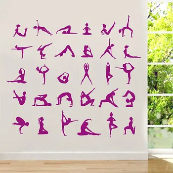 

Three Ratels yoga walll sticker for Kids Rooms Decoration DIY Fade Resistance for Home Bedroom Decor