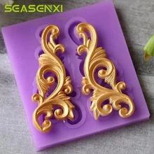 Цветок кружева шаблон силиконовые формы торт границы помадка украшения торта инструменты для DIY Сахар ремесло шоколад Gumpaste конфеты плесень