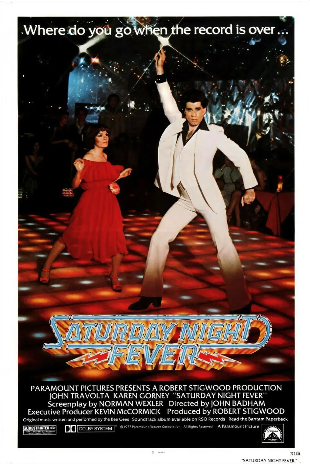 Новый суббота NIGHT FEVER арт-Принт по фильму Шелковый плакат домашний декор стен | Дом