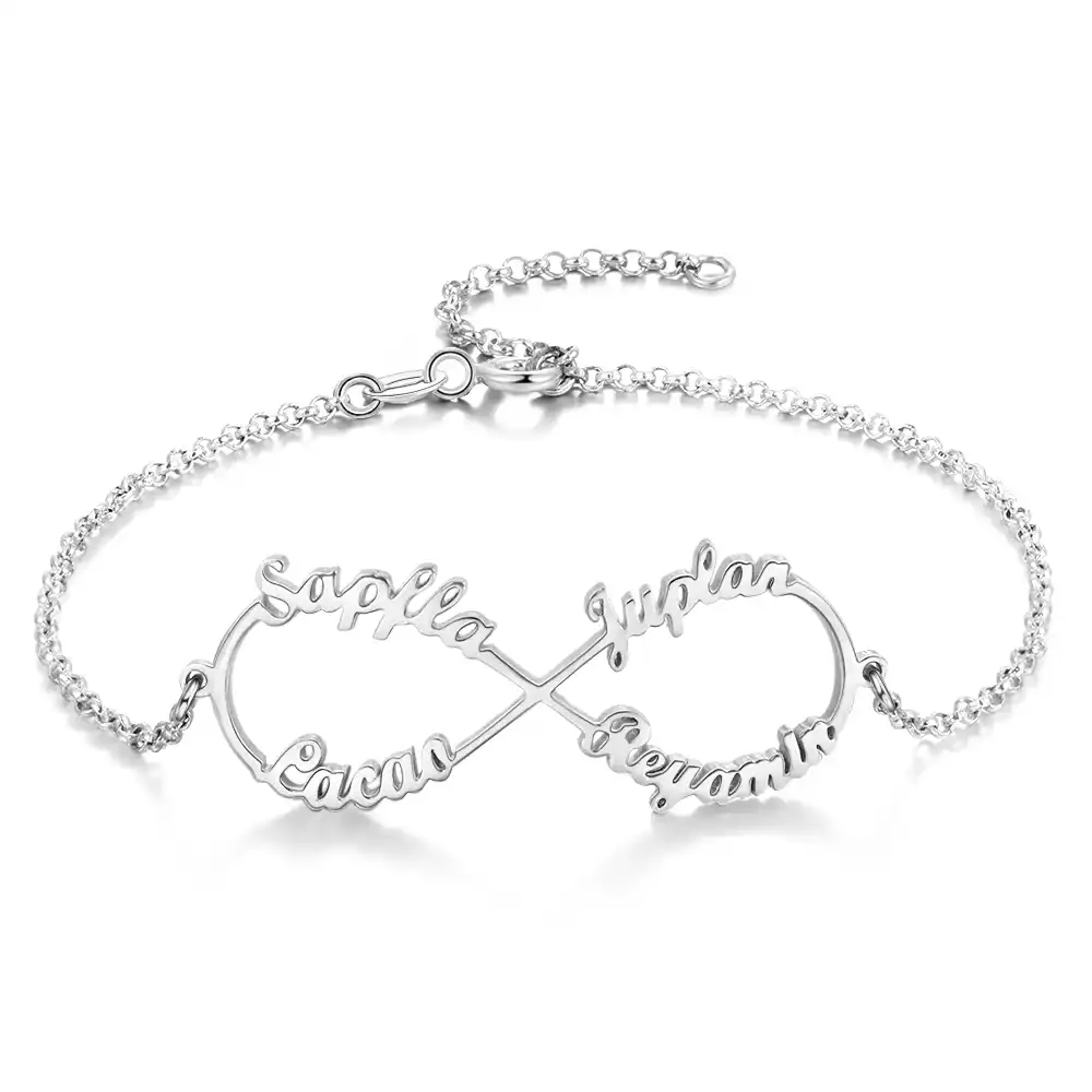 STAINLESS STEEL Bangle name Bracelet Custom Name-The love between mother