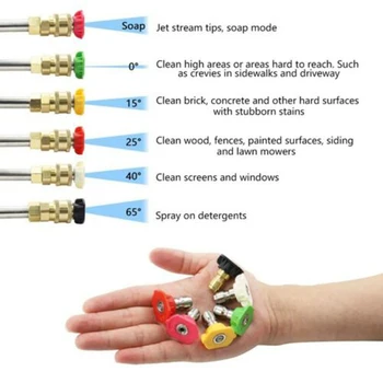 

Nozzle tips Extension Wand O-ring Connector Attachment Part Tool 4000 PSI