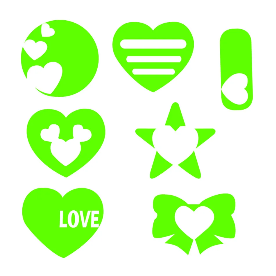 

YaMinSanNiO 6pcs/lot Heart Love Dies Star Metal Cutting Dies For Scrapbooking Embossing Dies Cut Stencils Cards Craft Dies New