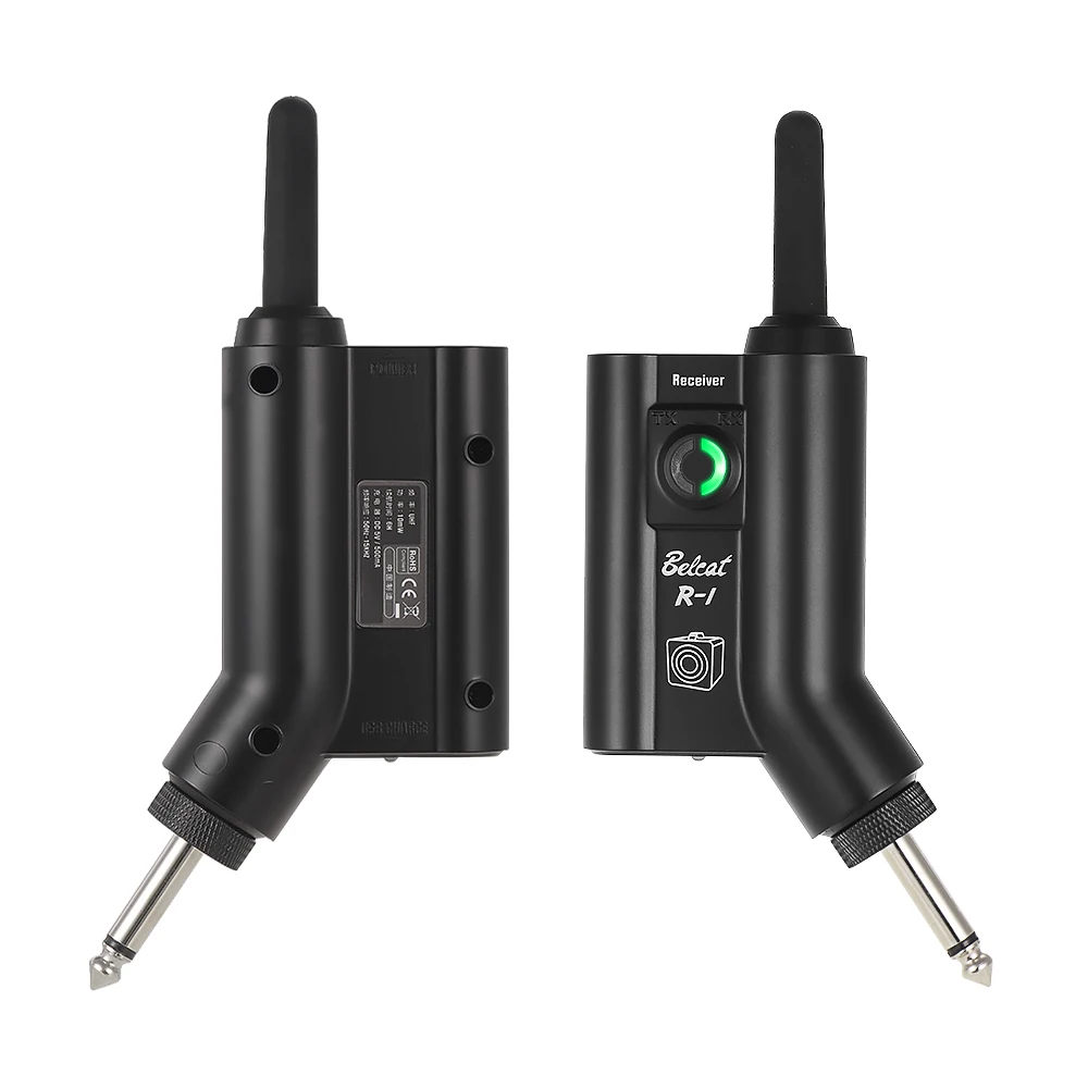 

Belcat SW400+R1 UHF Acoustic Guitar Sound Hole Pickup Wireless System with Transmitter Receiver Max.50M with USB Cable Carry Bag