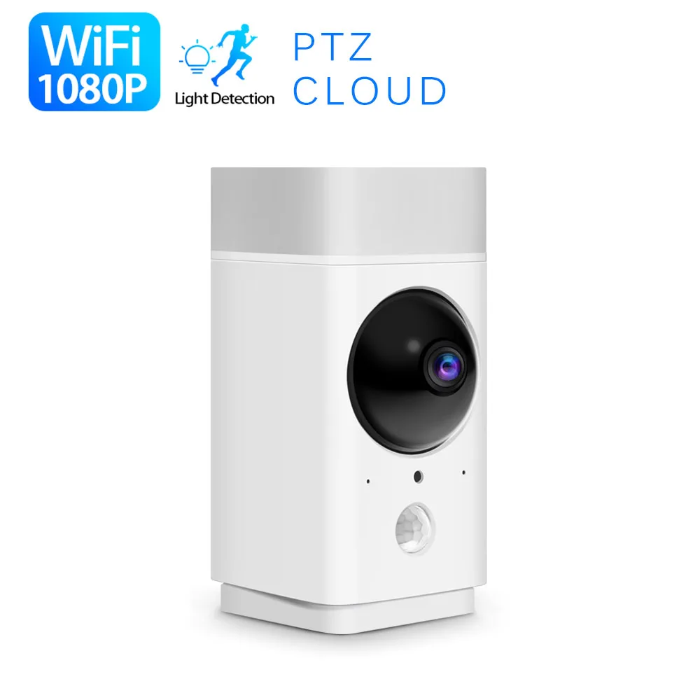 1080P светодиодный PTZ wi fi IP камера беспроводной умный свет рыбий глаз Крытый