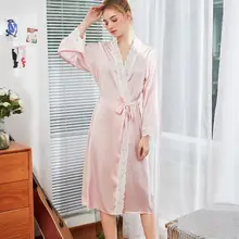 Пижамные комплекты для женщин, повседневная женская одежда для сна размера плюс, кружевное белье, халат, одежда для сна, ночная рубашка