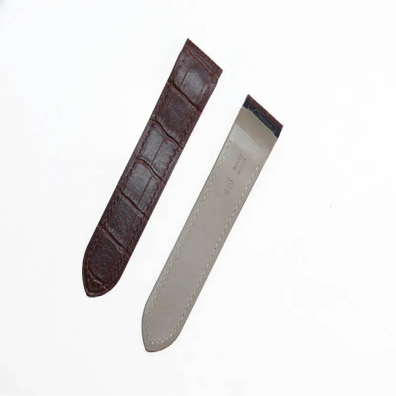 Brown Without Clasp Cardioid 23/24. 5 мм коровья кожа ремешок для KDY-SANTOS серии для мужчин качественный ремешок мягкий браслет для часов для santos наручный браслет - Цвет ремешка: Brown Without Clasp