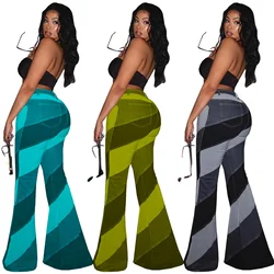 Pantalon évasé Sexy à carreaux pour femmes, pantalon imprimé, positionnement décontracté, Streetwear, jambes larges, nouvelle collection automne 2021 