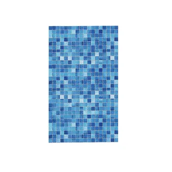 Kitchen Oil Proof Blue Square Wallpaper Self adhesive Bathroom Bathroom Stickers Protection Home Wall Stickers