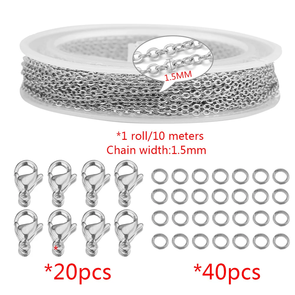 Catena Per Gioielli Fai Da Te - 10 Metri Oro O Argento - Foto 9
