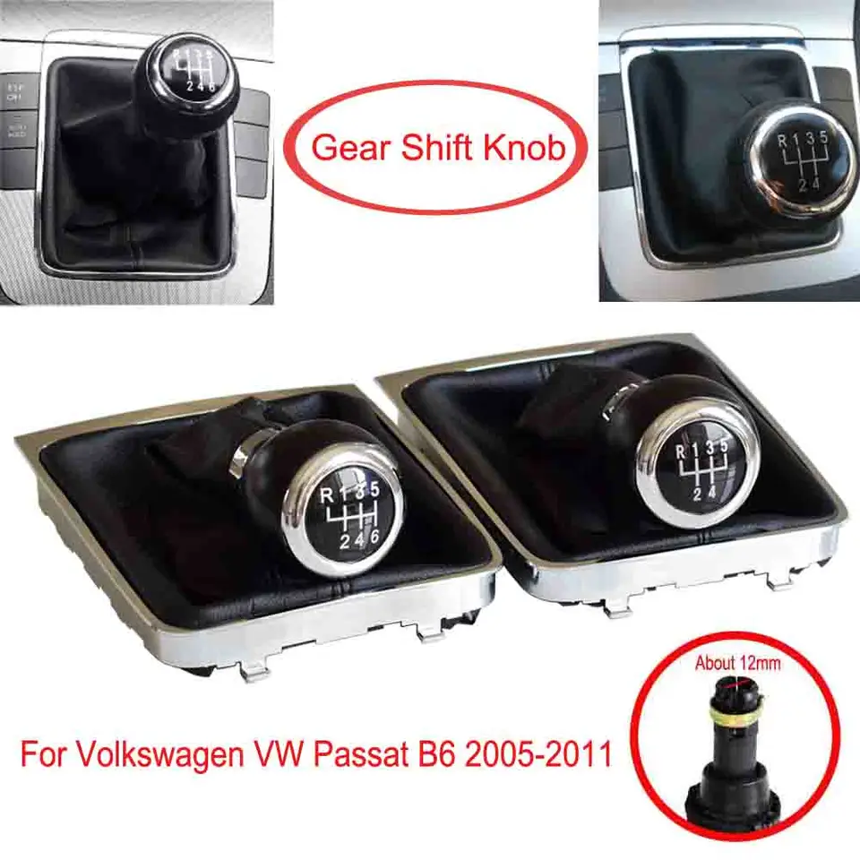 For VW Passat B6 B7 CC 2005-2013 Gear Shifter Knob With Dustproof Cover 5 6