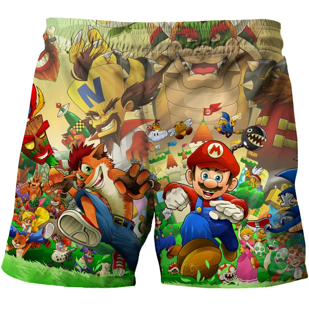 Super Mario Swim Shorts Jungen Luigi Kids Gamer Schwimmstämme Hosen 