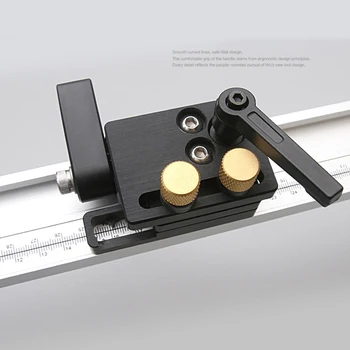 

Aluminum Alloy T-track Woodworking T-slot Miter with Scale/Miter Track Stop Strong Clamping Ability for 65mm Wood Professional D