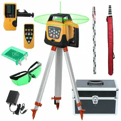Honhiil nível a laser verde com tripé e equipe, 360 graus, alcance de 500m, auto nivelamento, rotação