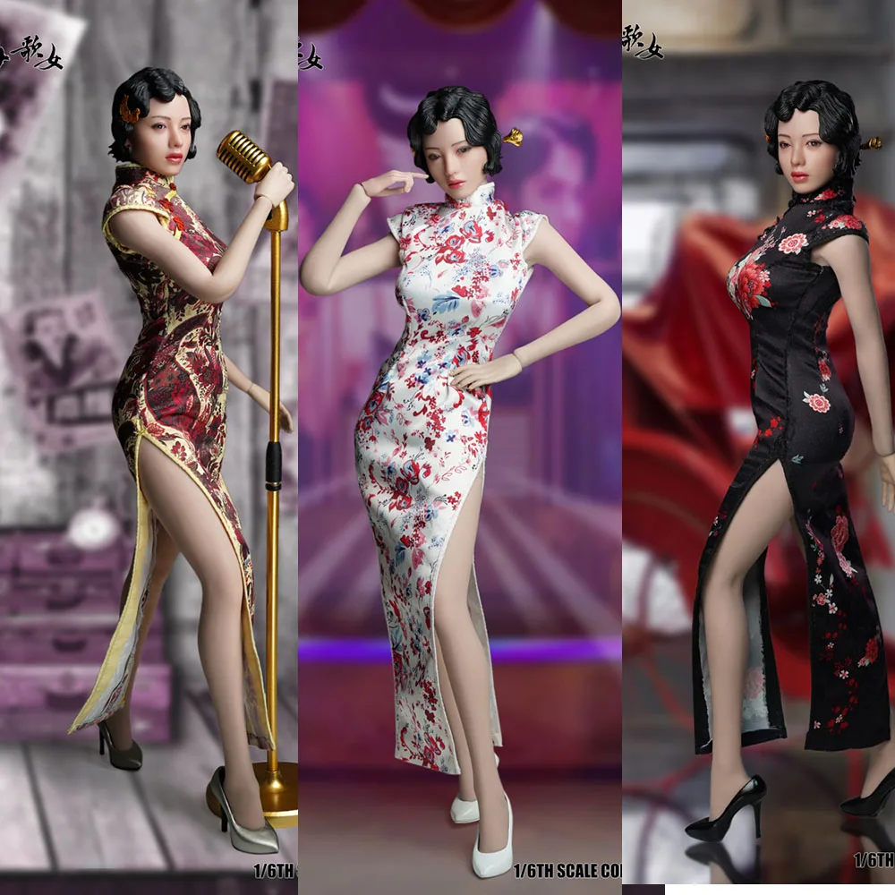 1/6 Scale Female Side Split Cheongsam Dress Clothes * 2DBeat Hobby