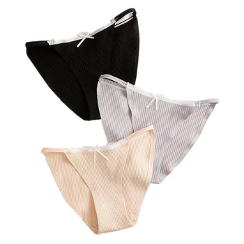 

Seamless Briefs Solid Women Underwear Cotton Panties Comfort Underpants Lace Briefs For Woman Sexy Low-Rise Pantys Sexy Lingerie