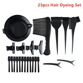 

23 Piece Hair Dyeing Set Comb Butterfly Clip Hair Dyeing Bowl Stirring Stick Hair Dyeing Set