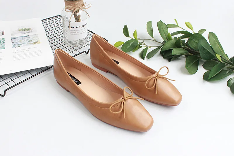 Ladies Shoes Square Toe Flats Slip on Casual Boat Shoes New Women's Flat Loafer Autumn Women Shoes Black Red Zapatos Mujer