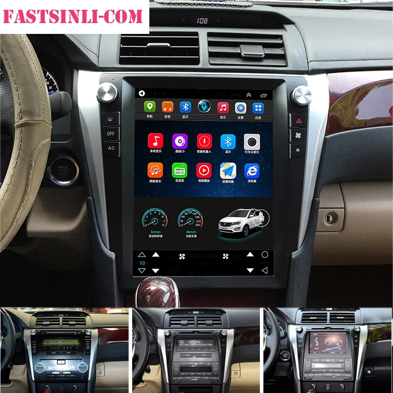 64 Гб Tesla стиль мультимедийный плеер Android8.1 вертикальный экран gps для Toyota Camry 2012- радио gps навигационный плеер