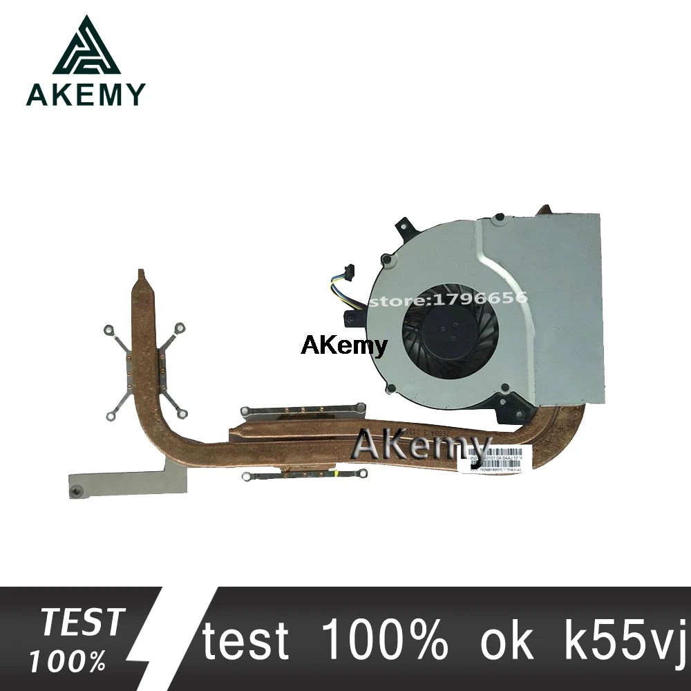 Akemy оригинальный радиатор для ноутбука For Asus K55VJ K55VM процессор GPU охлаждения с