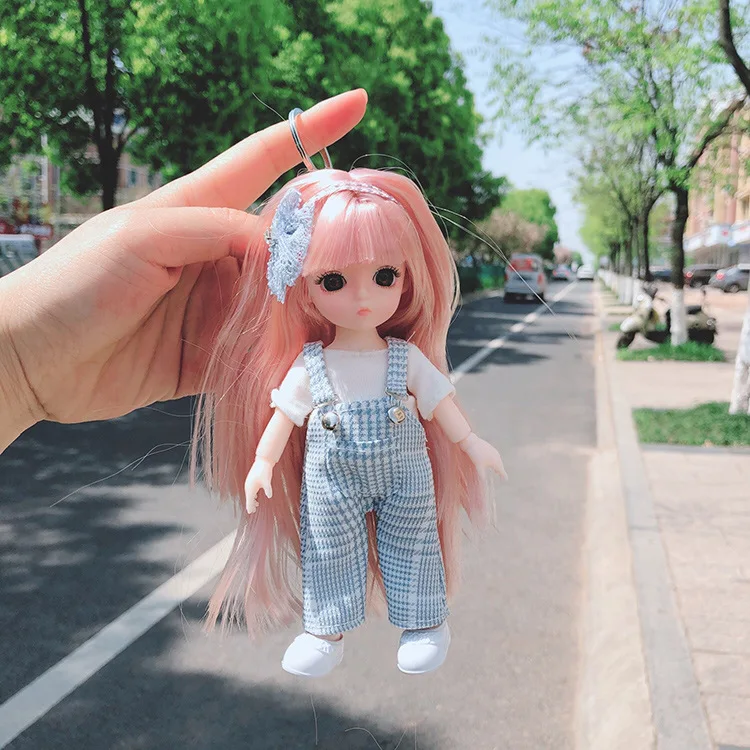 Милый мультяшный кукла в комбинезоне брелки модный брелок Женская сумочка