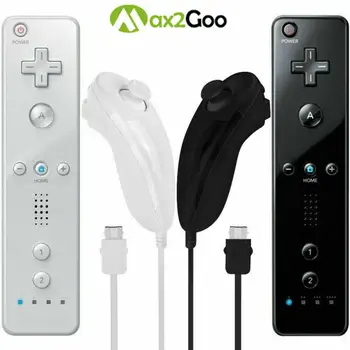 

2 In 1 Set For Wii Wireless Bluetooth GamePad Remote Controller SYNC Joystick Left Hand+Nunchuck Gamepads dropship