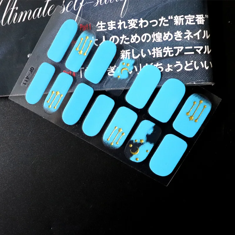 1 Sheet Nail Art Sticker Mix Design Adhesive Wraps Full Cover DIY Stickers 3D Manicure Decoration Tips Decal for Women Wholesale