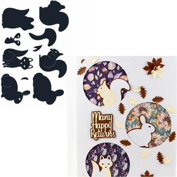 

Squirrel Fox Rabbit Metal Cutting Dies Animals Die Cut For Card Making DIY Scrapbooking Decoration New 2019 Crafts Cards