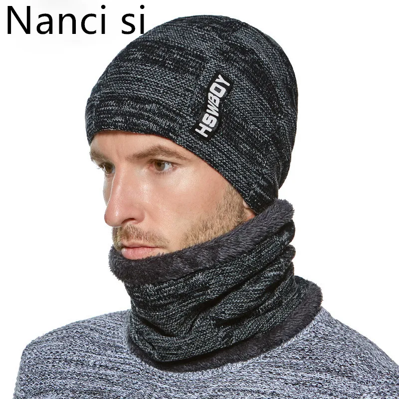 Nanci si Winter Hats Skullies Beanies Hat Winter Beanies For Men Women Wool Scarf Caps Balaclava Mask Gorras Bonnet Knitted