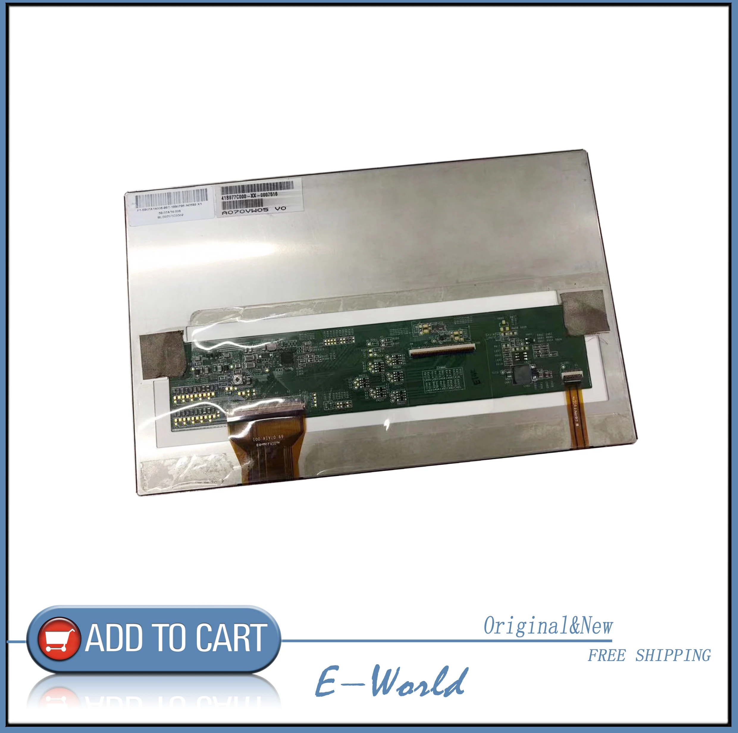 Оригинал 7 дюймов ЖК-дисплей экран A070VW05 V0 Бесплатная доставка