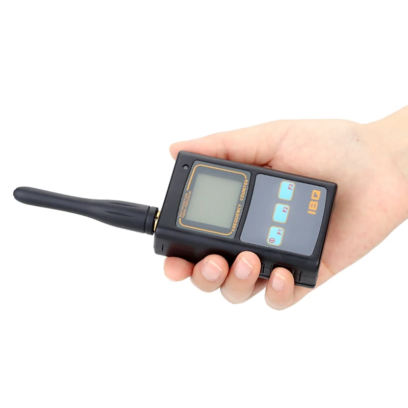 IBQ-102 Frequency Detector 50MHz-2.6GHz Measurable Frequency LCD Digital Frequency Counter Handheld Frequency Meter(US PLUG