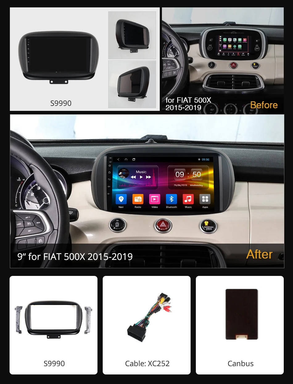 Ownice K3 K5 K6 Восьмиядерный Android 9,0 автомобильный DVD gps для Fiat 500X2019 gps Автомагнитола RDS 4G LTE 360 панорама DSP SPDIF