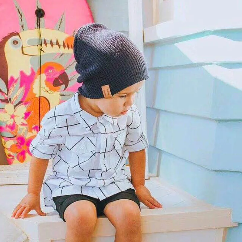 REAKIDS Новое поступление детская зимняя шапка для мальчиков и девочек мягкая