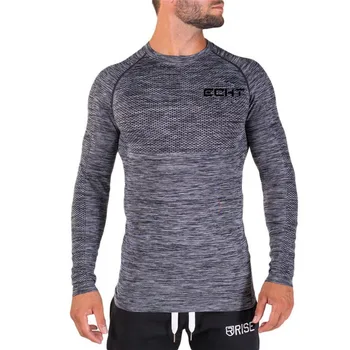 

Men Clothes 2019 Long Sleeve T Shirt Men Gym Fitness Clothing Autumn New O-neck T Shirt Ropa Hombre Casual Moda Masculina Tops