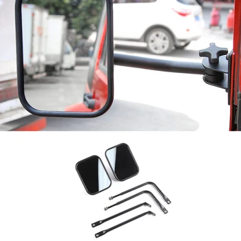 

For Jeep Wrangler TJ 1997-2006 JK 2007-2018 A-Pillar Mirror Side View Mirrows Left Right Metal/HD Glass Car External Accessories